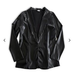 NWOT heimish faux leather blazer
